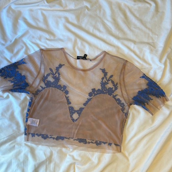 For Love and Lemons Luau top blue - Picture 4 of 8